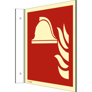 Fahnenschild Mittel und Geräte zur Brandbekämpfung nach DIN EN ISO 7010