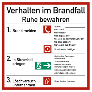 Verhalten im Brandfall