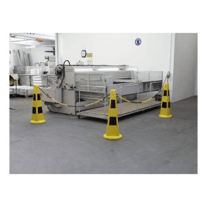 Warnkegel-Set: 3 Warnkegel + 5 m Kunststoffkette