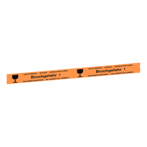 Paketband / Verpackungsband mit Warnhinweisen
