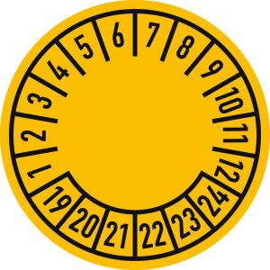 Prüfplaketten - Jahr 2019 bis 2024