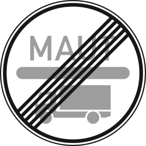 Ende der Mautpflicht nach dem Bundesfernstraßenmautgesetz - Verkehrszeichen VZ 390.2