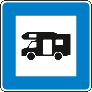 Wohnmobilplatz - Verkehrsschild VZ 365-67