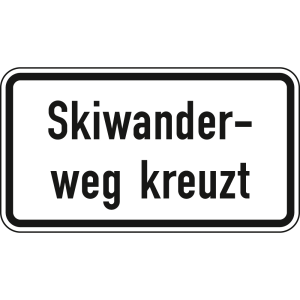 Skiwanderweg kreuzt - Verkehrsschild VZ 1007-56