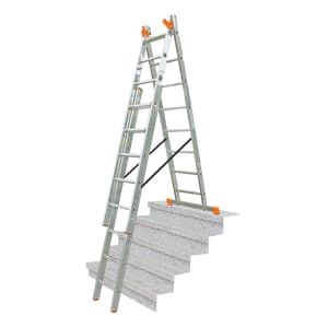 Sprossen-Vielzweckleiter MONTO Tribilo, treppengängig