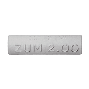 Taktiles Handlaufschild - Etagenwegweiser