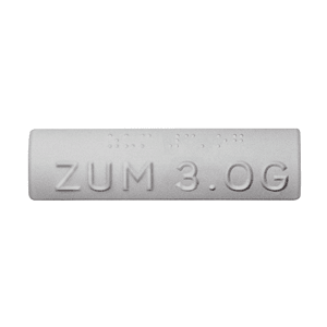 Taktiles Handlaufschild - Etagenwegweiser