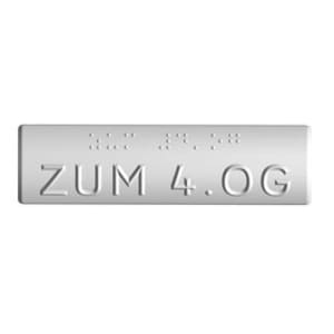 Taktiles Handlaufschild - Etagenwegweiser