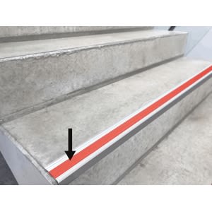 PVC-Einlage für Stufenmarkierungsprofil aus Aluminium