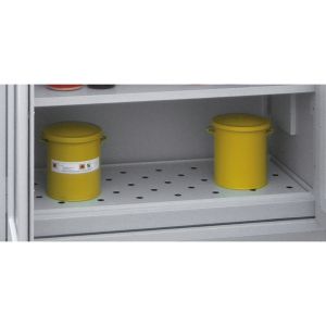 Lochblechabdeckung für Auffangwanne in Sicherheitsbox für Chemikalien- und Giftschrank