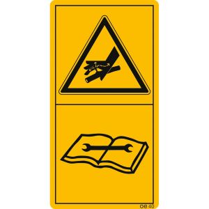 Vorsicht bei austretender Hochdruckflüssigkeit. Hinweis im technischen Handbuch beachten.