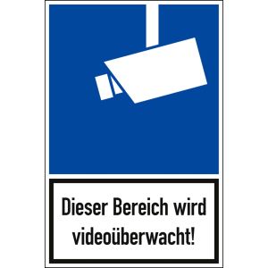 6 Aufkleber Videoüberwachung Mit Piktogramm Schild In Größe 10,5 X 14,8 - Foto 4