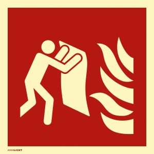 Feuerlöschdecke nach ISO 7010 (F016)