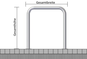 Rammschutz- und Absperrbügel aus Stahl, Ø 76 mm