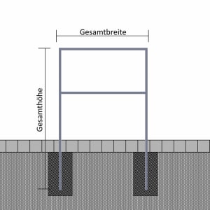 Anlehnbügel aus Stahlrohr