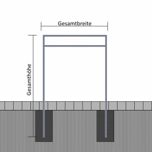 Anlehnbügel aus Stahlrohr
