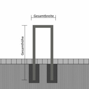 Anlehnbügel aus Stahlrohr