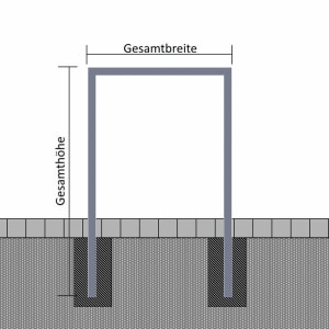 Anlehnbügel aus Stahlrohr