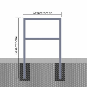 Anlehnbügel aus Stahlrohr