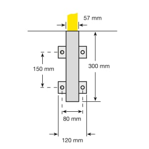 Wand-Schutzbügel WACHTWERK X® FLEX aus Stahl - Stärke XS Ø 48 mm