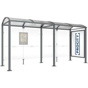 Wartehalle ProCity mit Schaukasten