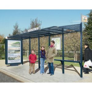 Wartehäuschen CONVI® mit CLP-Vitrine