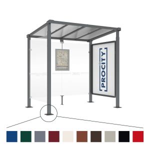 Wartehalle MILANO mit Schaukasten