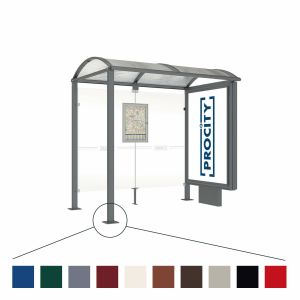 Wartehalle ProCity mit CLP-Vitrine