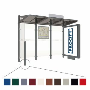Wartehäuschen CONVI® mit CLP-Vitrine
