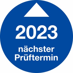 Prüfplaketten - Nächster Prüftermin, Einjahresplakette