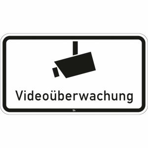 AUA SIGNALETIQUE Schild 'Videoüberwachung' – 200x75 Mm, Aluminium Dibond 3 Mm