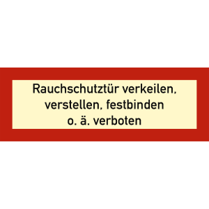 Brandschutzschild mit Text nach Ihren Angaben, langnachleuchtend