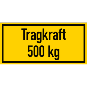 Individuelles Hinweisschild zur Gewichtsbegrenzung