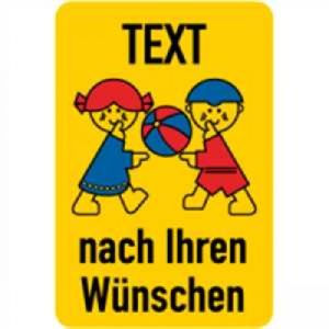 Spielplatzschild mit Text / Symbol nach Ihren Angaben