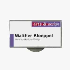 Namensschild CONGRESS 2000 mit drehbarem Clip (10er VPE)