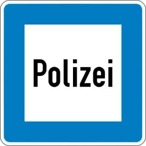 VZ 363 Autobahn-Hinweisschild Polizei VZ 363