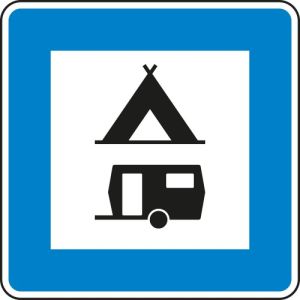 VZ 365-60 VZ 365-60 StVO-Hinweisschild Zelt und Wohnwagenplatz