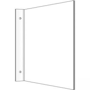 Fahnenschild neutral für Wandmontage