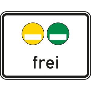 Zusatzzeichen VZ 1031-51 Gelbe und grüne Plakette frei Zusatzschild VZ 1031-51