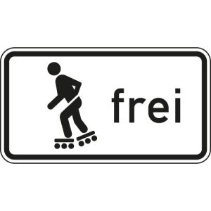 Zusatzzeichen VZ 1020-13 Inline-Skaten und Rollschuhfahren frei VZ 1020-13