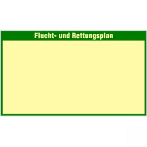 Flucht- und Rettungsplan ohne Legende mit Rahmen