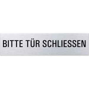 Textschild - Bitte Tür schließen (eckig)