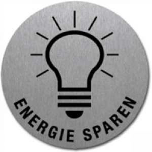 Textschild+Symbol - Energie sparen (Motiv 2)