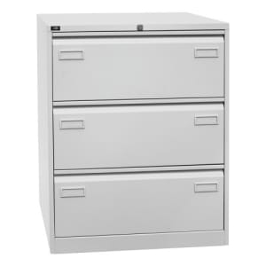 Hängeregistraturschrank Bisley light - mit Griffleiste, doppelbahnig, 3 HR-Schubladen