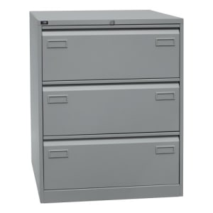Hängeregistraturschrank Bisley light - mit Griffleiste, doppelbahnig, 3 HR-Schubladen
