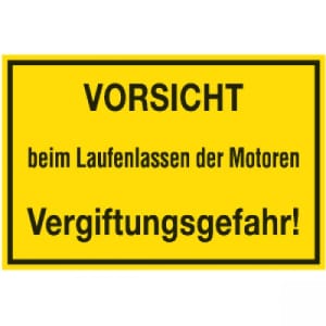 VORSICHT beim Laufenlassen der Motoren
