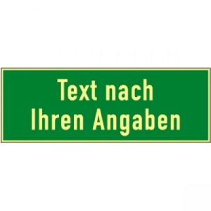 Rettungswegschilder mit Text nach Ihren Angaben