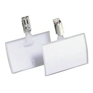 Namensschild CLICK FOLD mit drehbarem Clip, Durable (25er VPE)