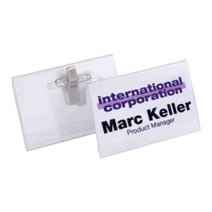 Namensschild mit Kombiklemme, Durable (50er VPE)