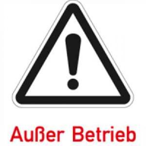Folie für Warnaufsteller - außer Betrieb